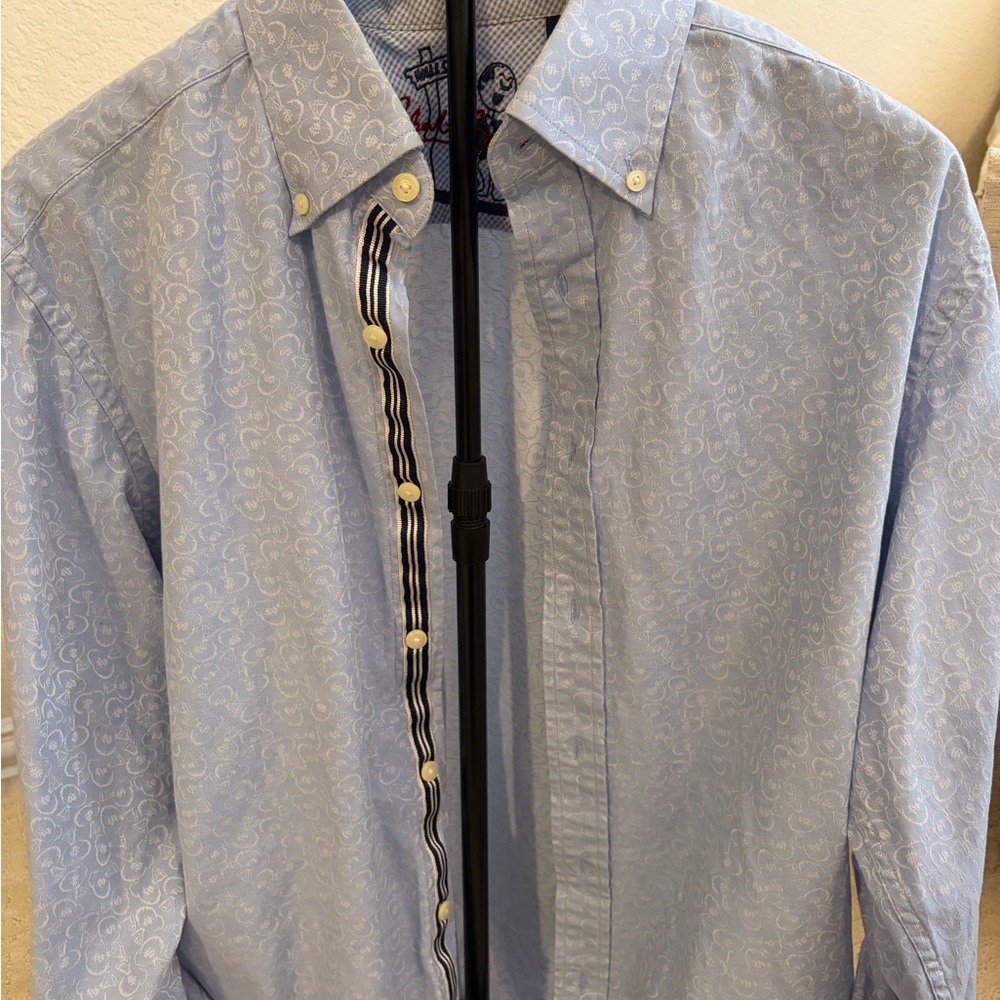 Robert Graham Sky Blue Money Bags Shirt